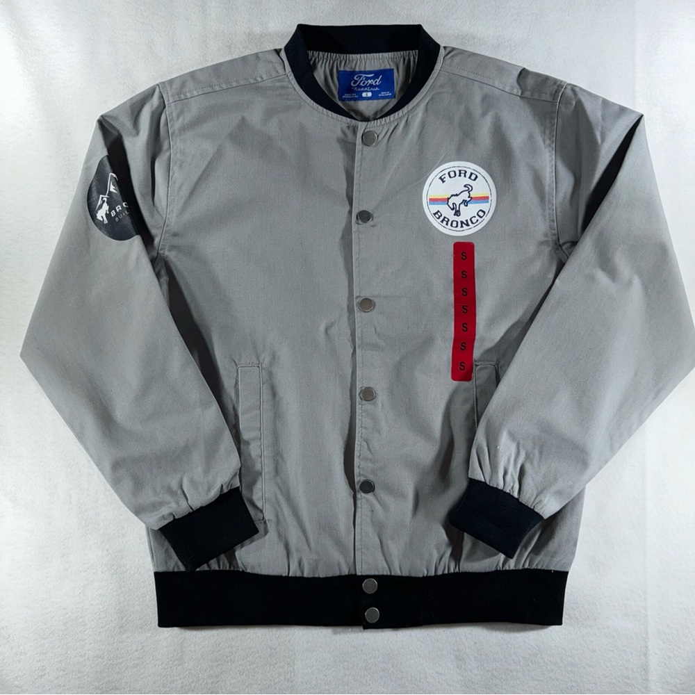 NWT Ford Licensed Bronco Button Mens Jacket off-road Roadtrip Fandom Varsity